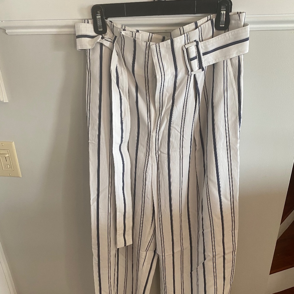 Vince Striped Belted Pant
